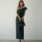 SHINY FRILL DRESS