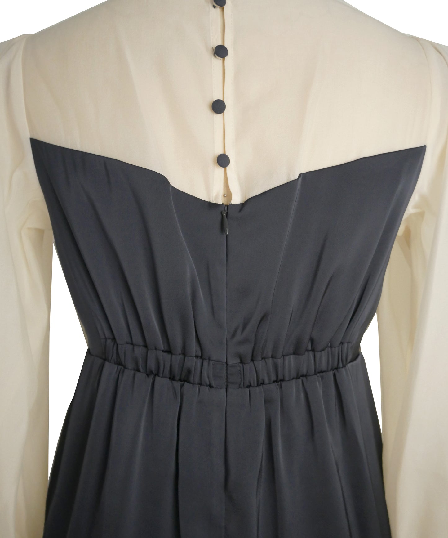 SATIN VOLUME SLEEVE DRESS