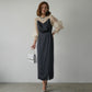 SATIN VOLUME SLEEVE DRESS