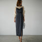 SATIN VOLUME SLEEVE DRESS