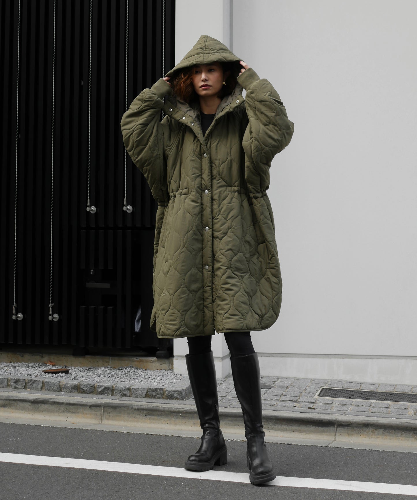 QUILT HOODIE COAT