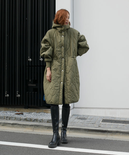 QUILT HOODIE COAT