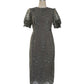 EMBROIDERY LACE PENCIL DRESS