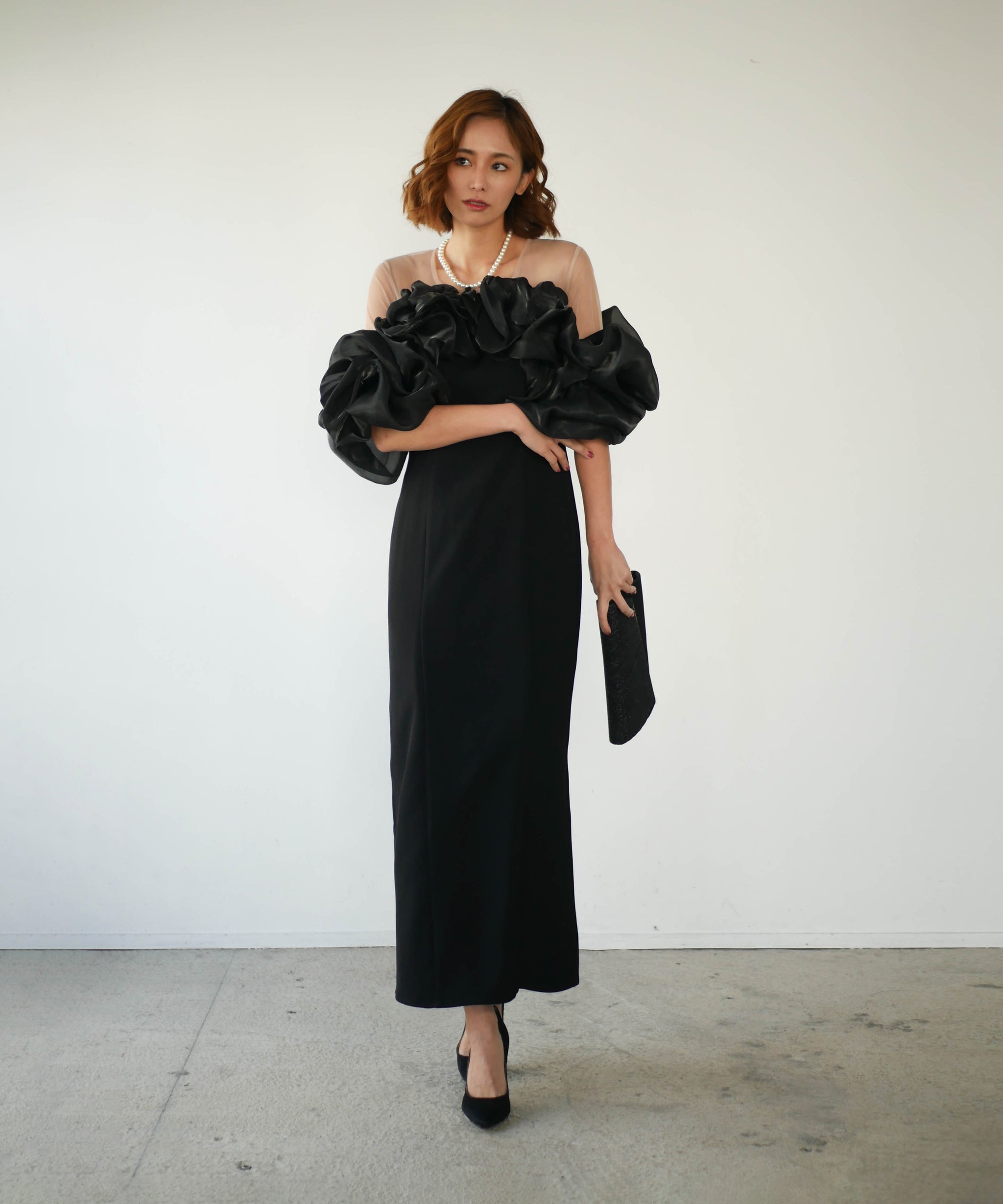 モデルサイズ：160cm B84 W61 H84 / 着用：ブラック S