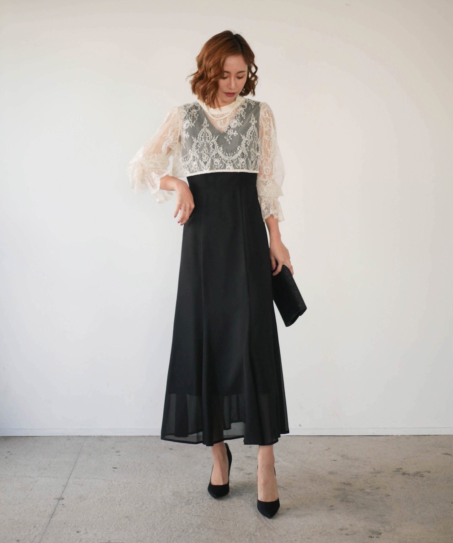 LACE BOLERO DRESS