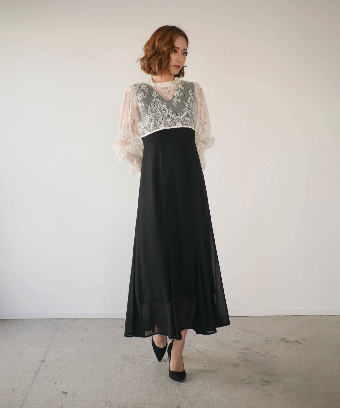 LACE BOLERO DRESS
