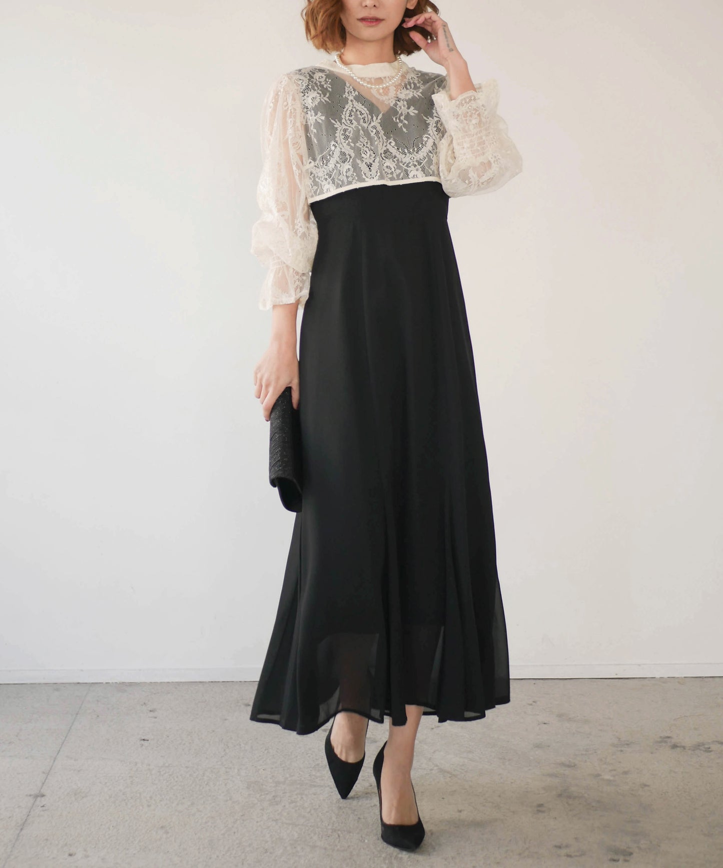 LACE BOLERO DRESS