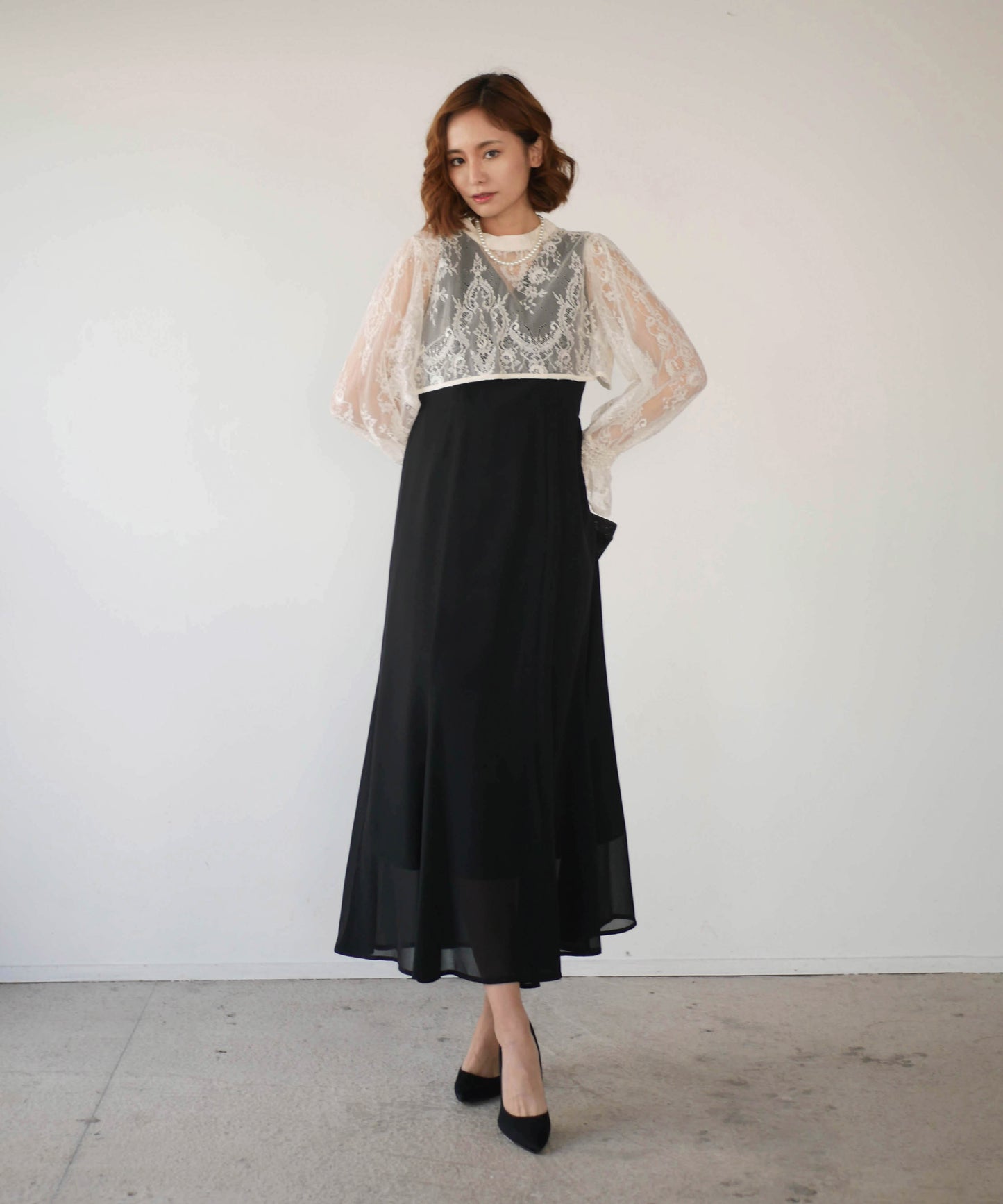 LACE BOLERO DRESS
