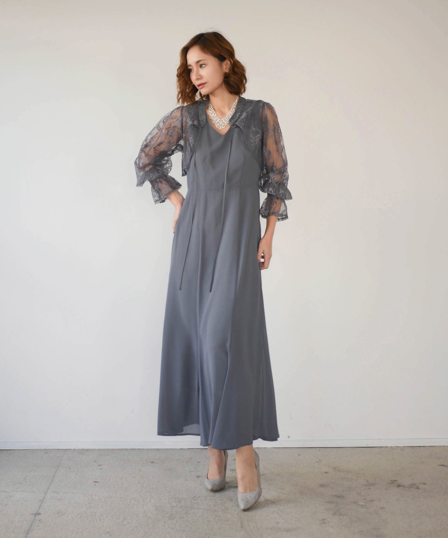 LACE BOLERO DRESS