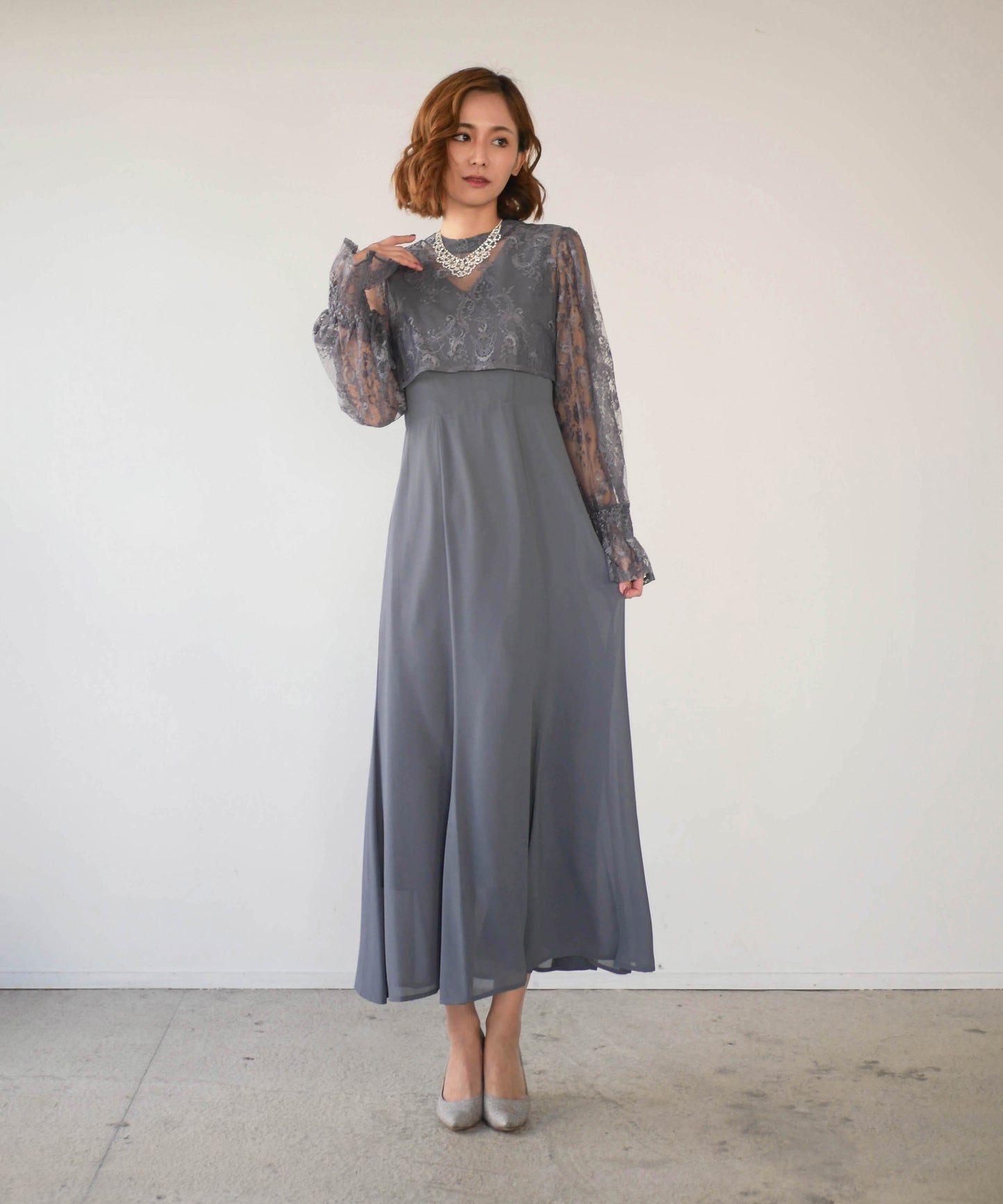 LACE BOLERO DRESS