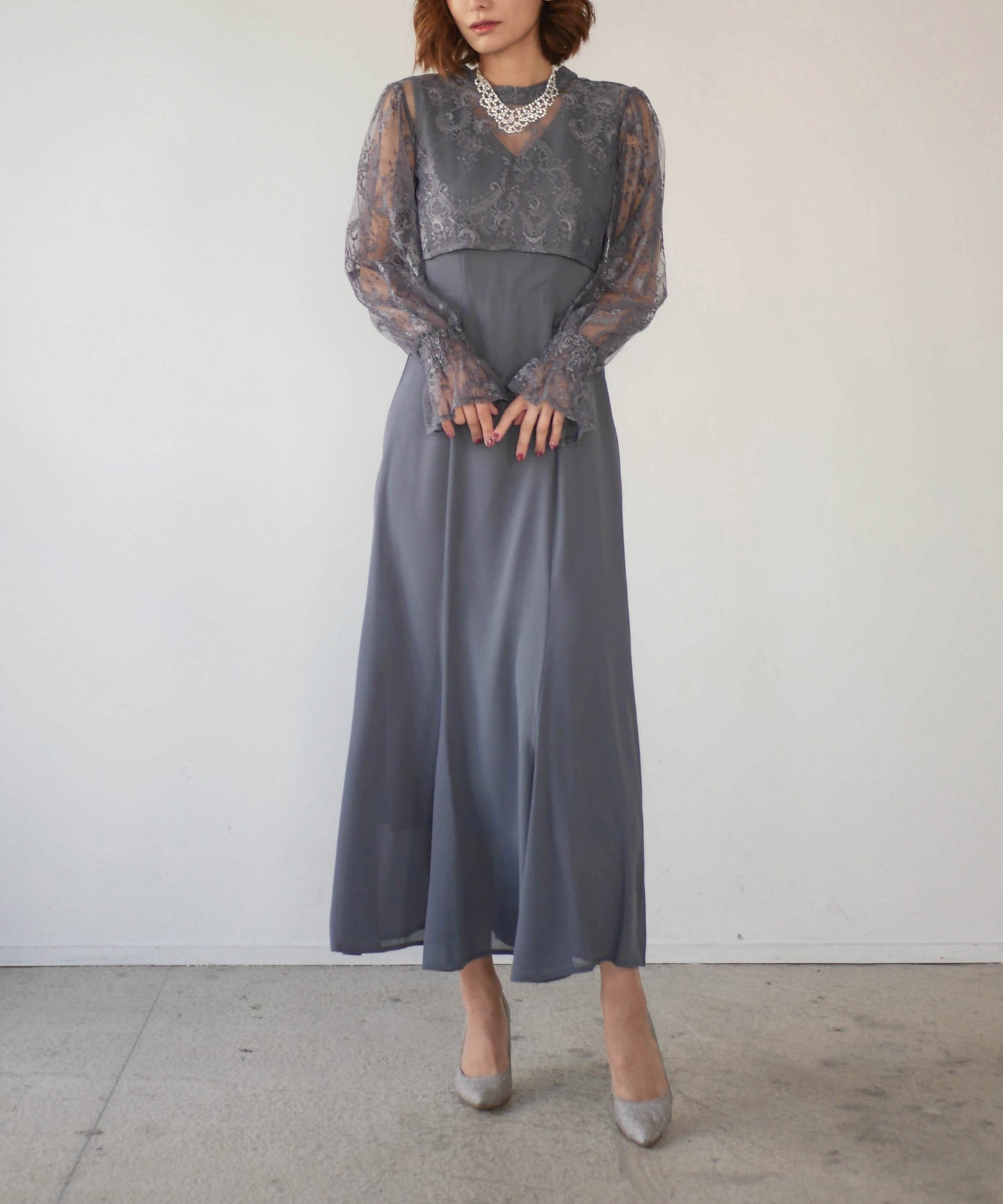LACE BOLERO DRESS