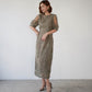 EMBROIDERY LACE PENCIL DRESS