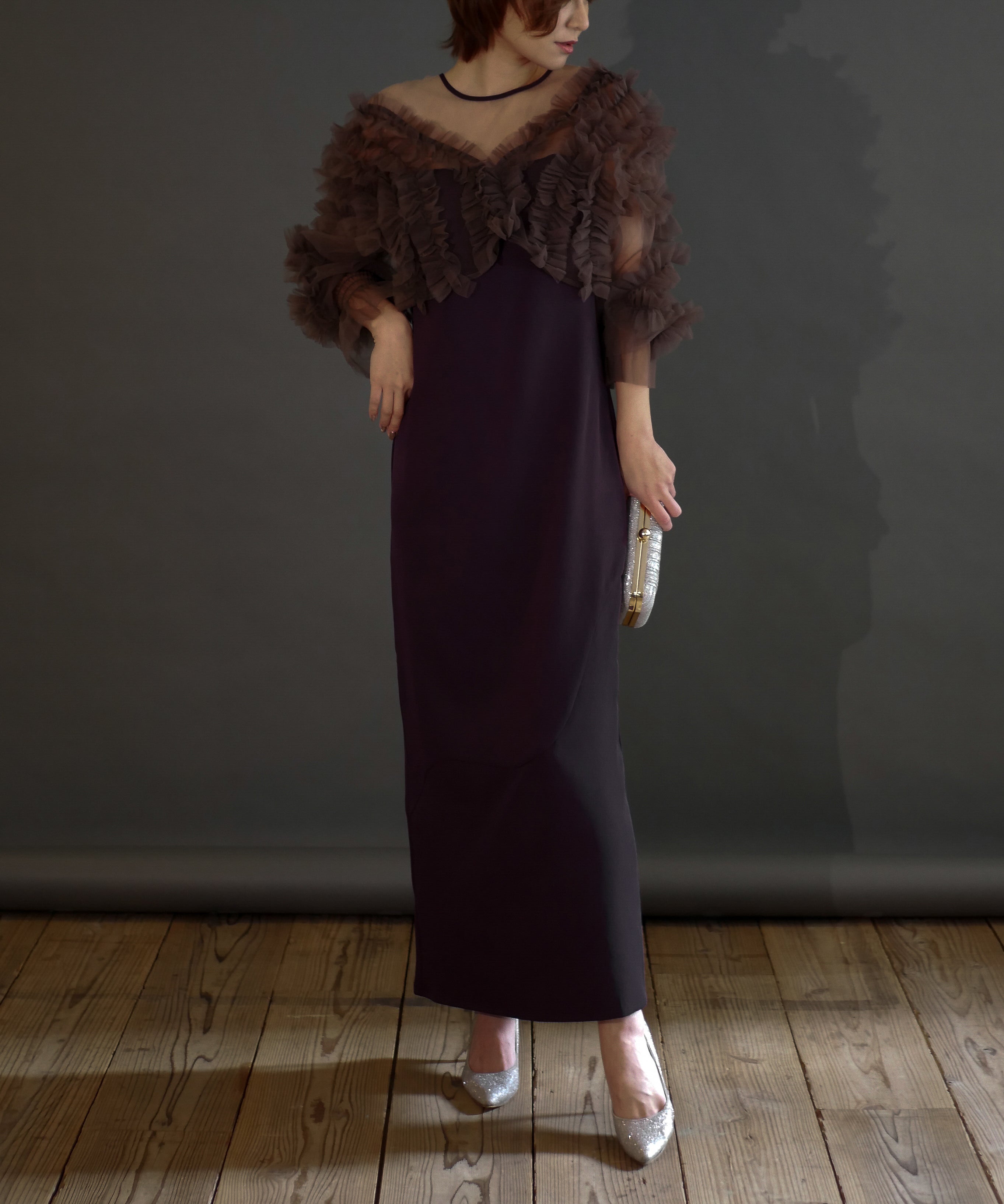 モデルサイズ：160cm B84 W61 H84 / 着用：パープル×モカ S