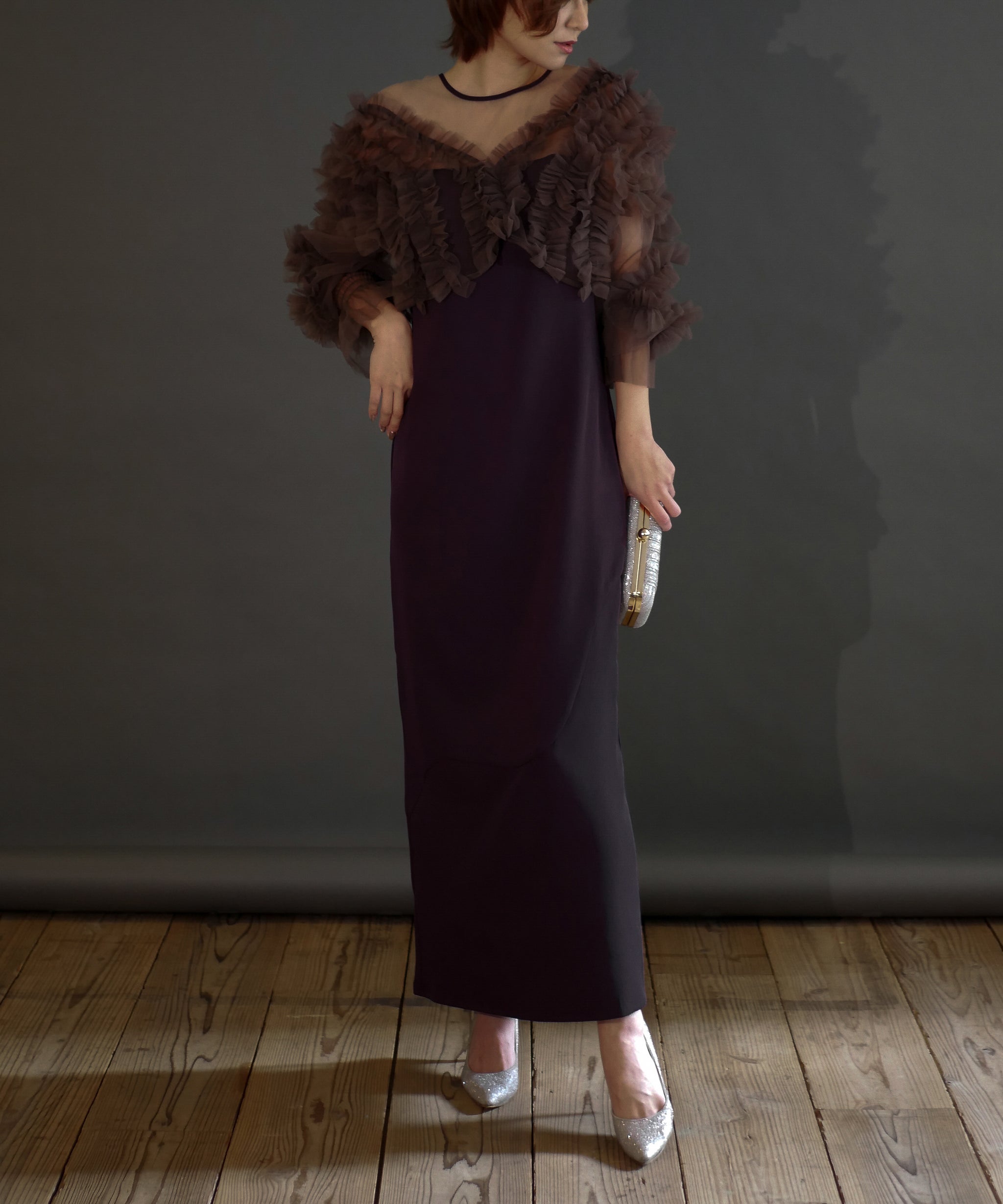 モデルサイズ：160cm B84 W61 H84 / 着用：パープル×モカ S