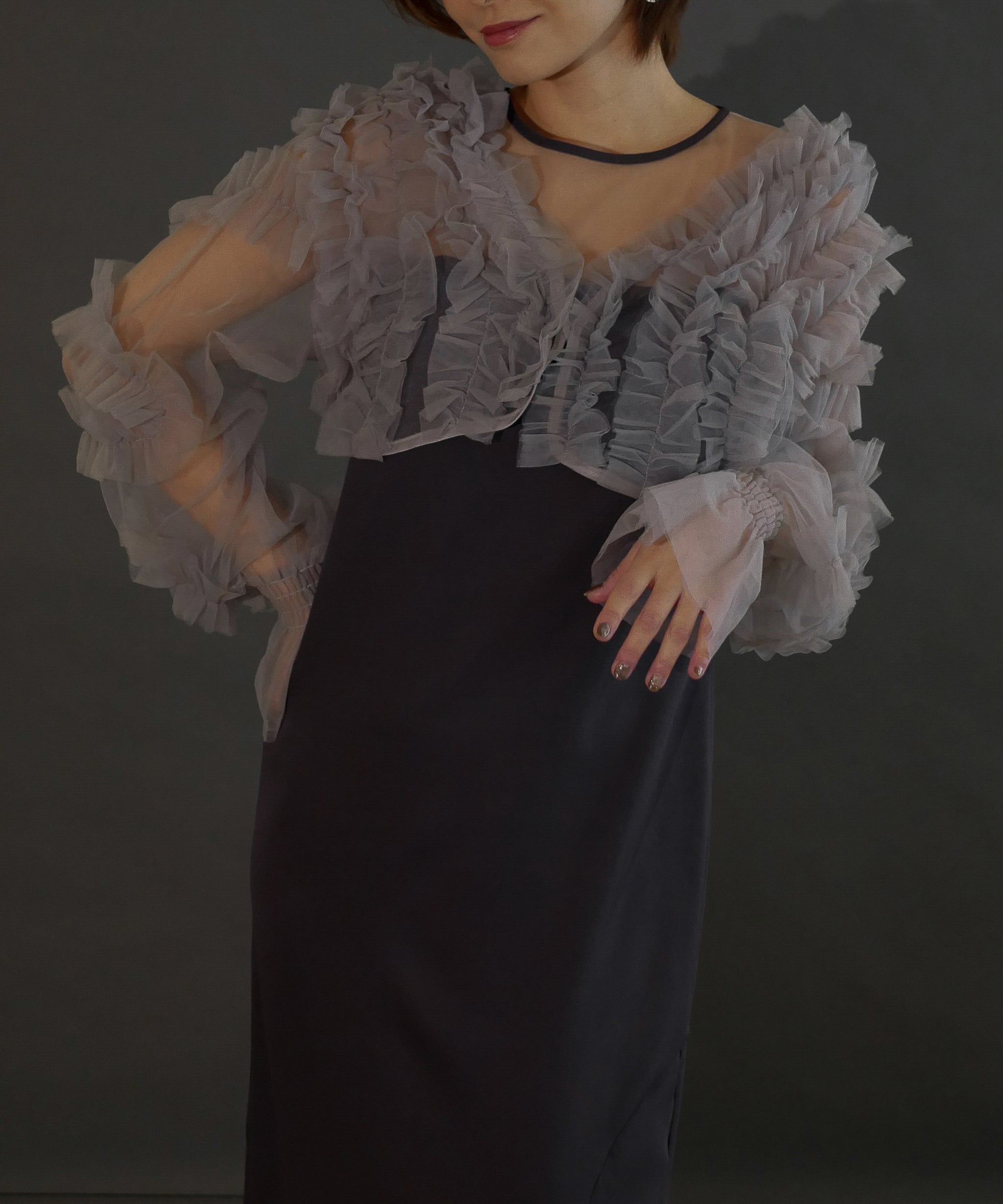 2WAY TULE BOLERO DRESS