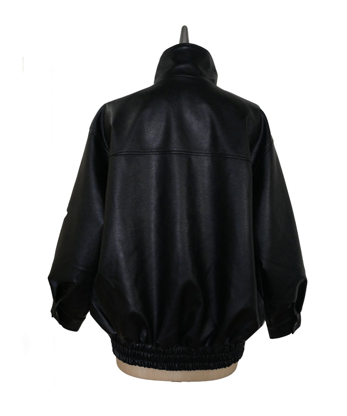 F/LEATHER STAND OVER BLOUSON