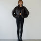 F/LEATHER SHORT BLOUSON