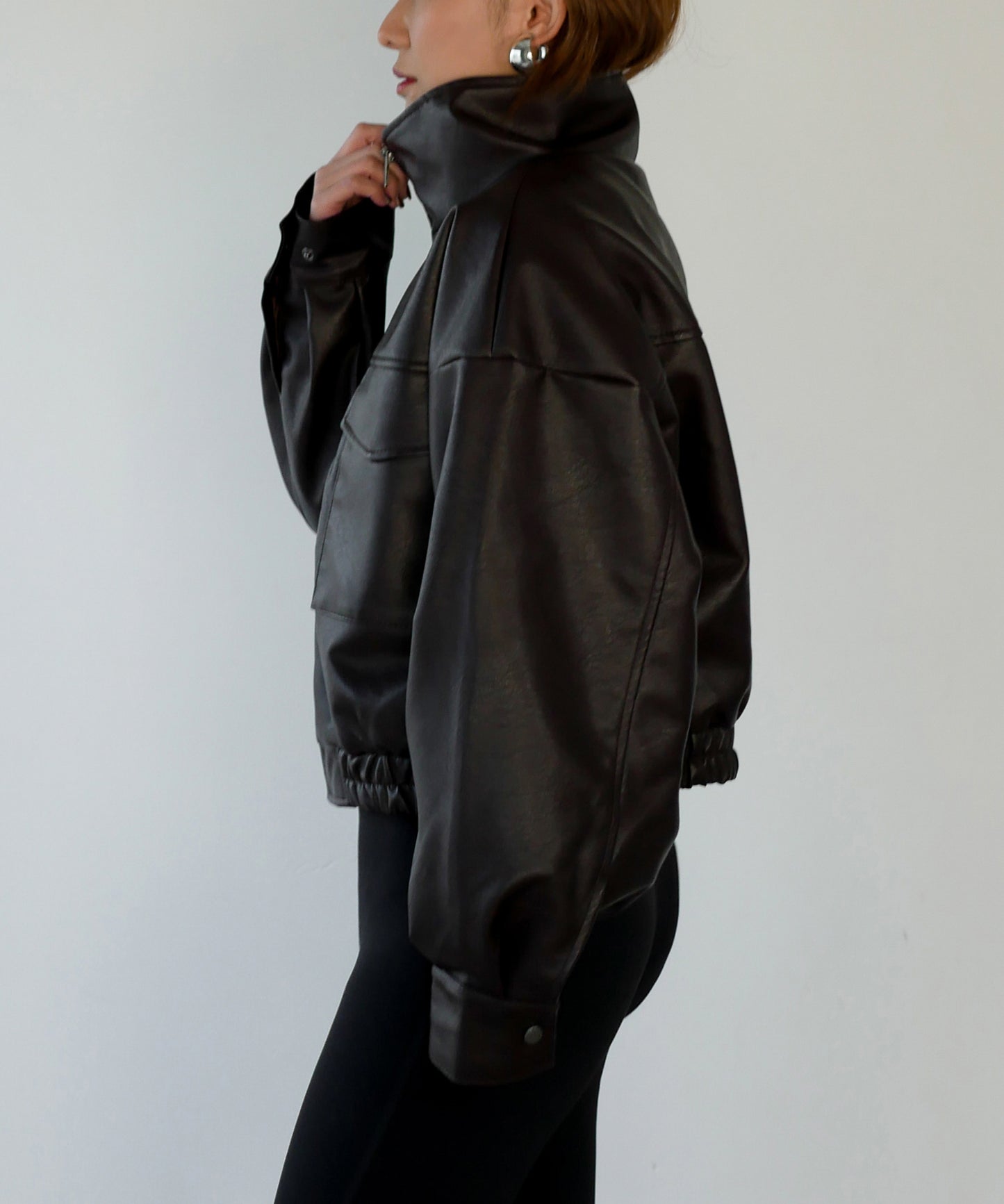 F/LEATHER SHORT BLOUSON