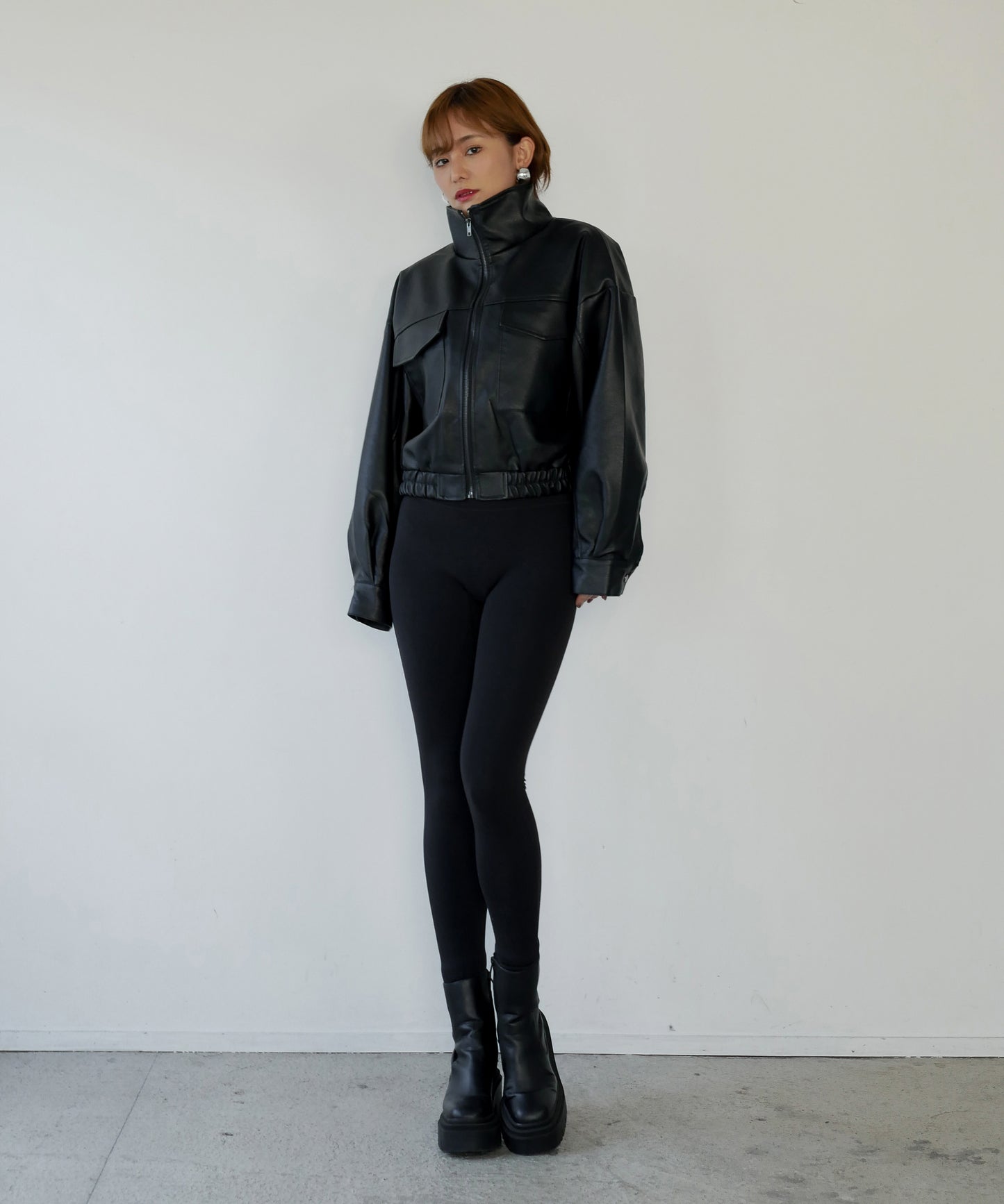 F/LEATHER SHORT BLOUSON