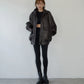F/LEATHER STAND OVER BLOUSON