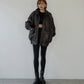 F/LEATHER STAND OVER BLOUSON