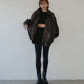 F/LEATHER STAND OVER BLOUSON