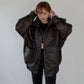 F/LEATHER STAND OVER BLOUSON