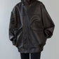 F/LEATHER STAND OVER BLOUSON