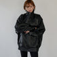 F/LEATHER STAND OVER BLOUSON