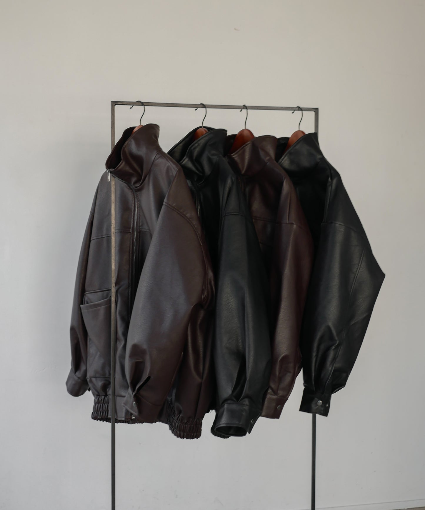 F/LEATHER SHORT BLOUSON
