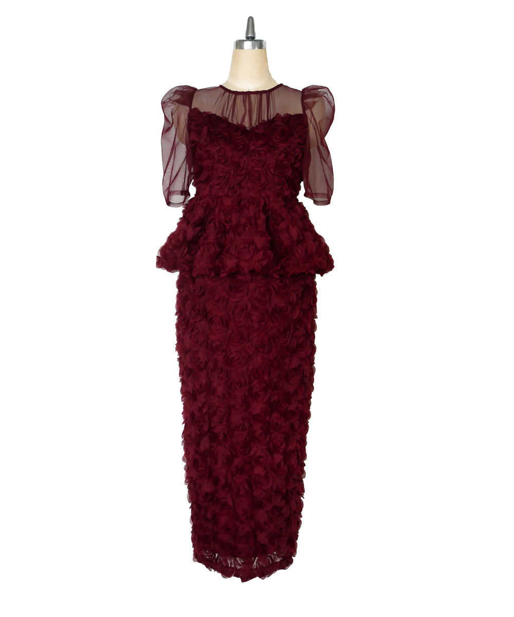 ROSE PEPLUM SET DRESS