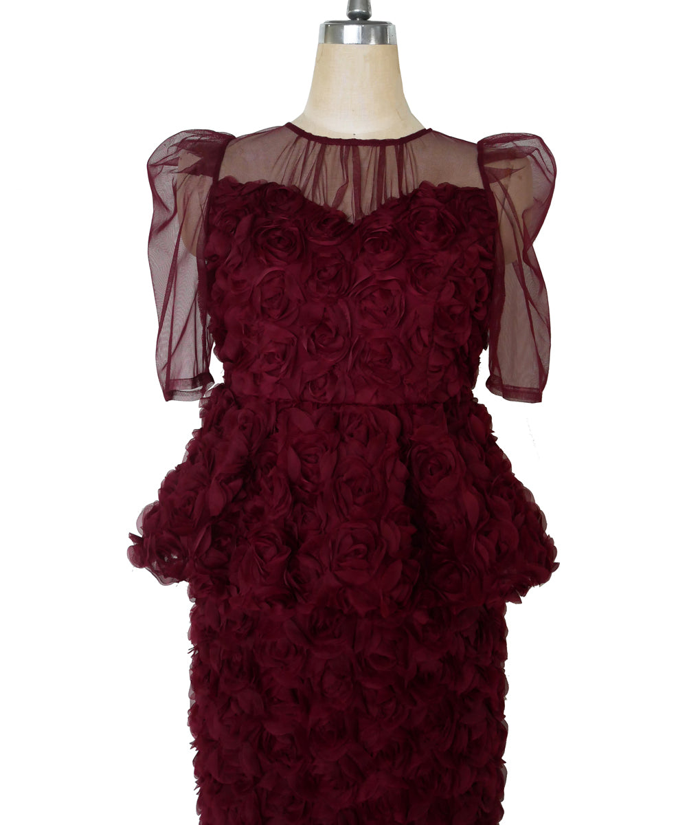 ROSE PEPLUM SET DRESS