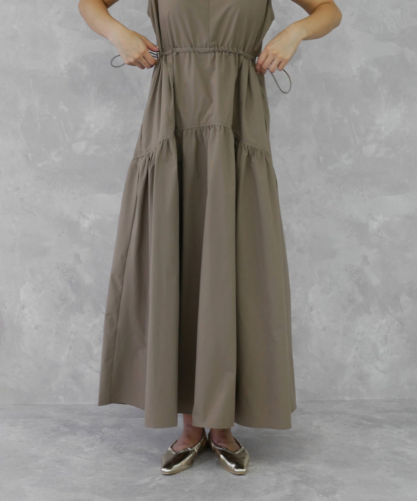 TIERED DRAWSTRING ONEPIECE