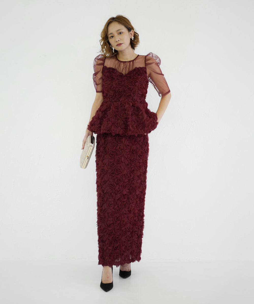 新品未使用品 Myshawty ROSE PEPLUM SET DRESS ROSE PEPLUM SET DRESS – My shawty