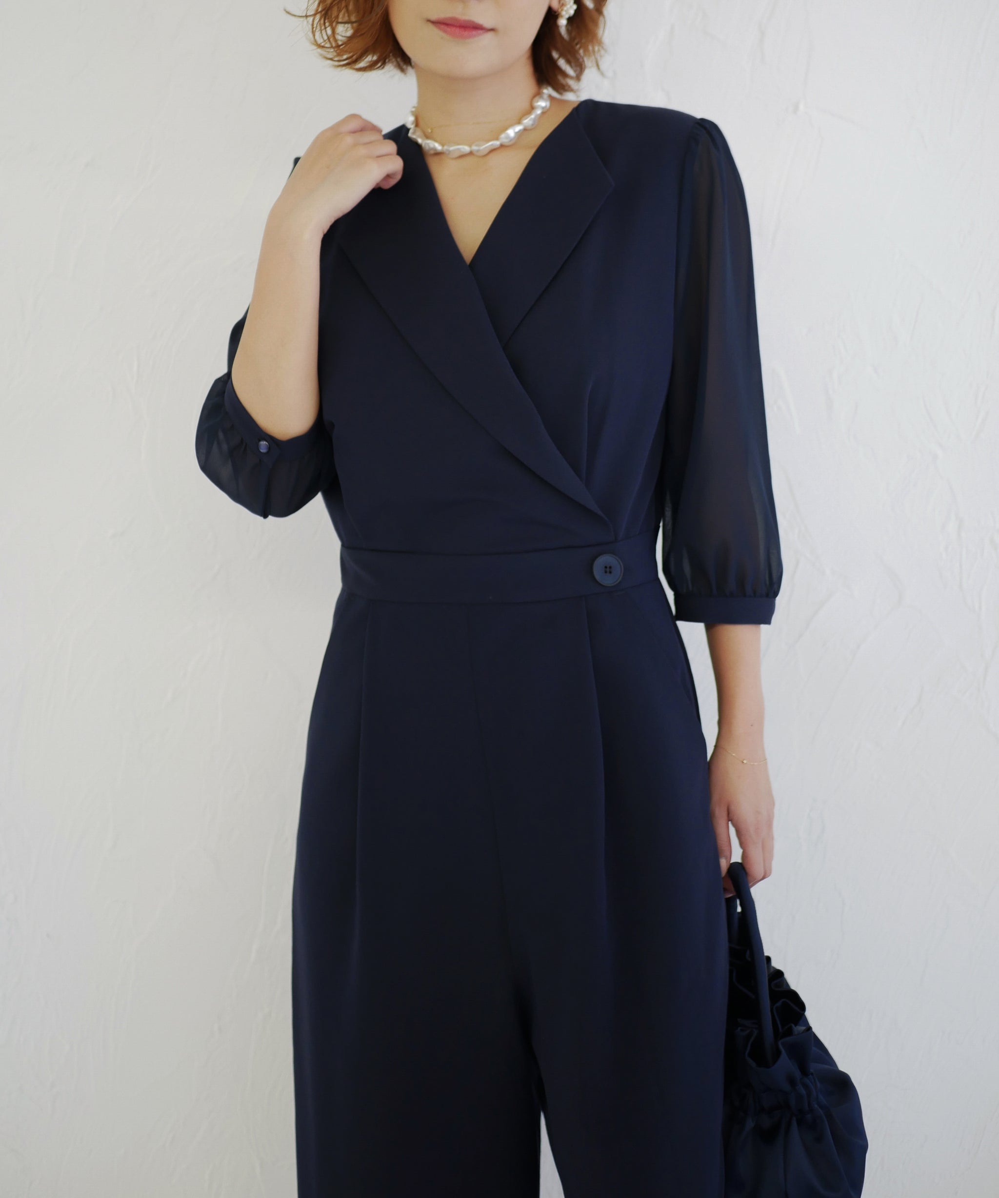 モデルサイズ：160cm B84 W61 H84 / 着用：ネイビー