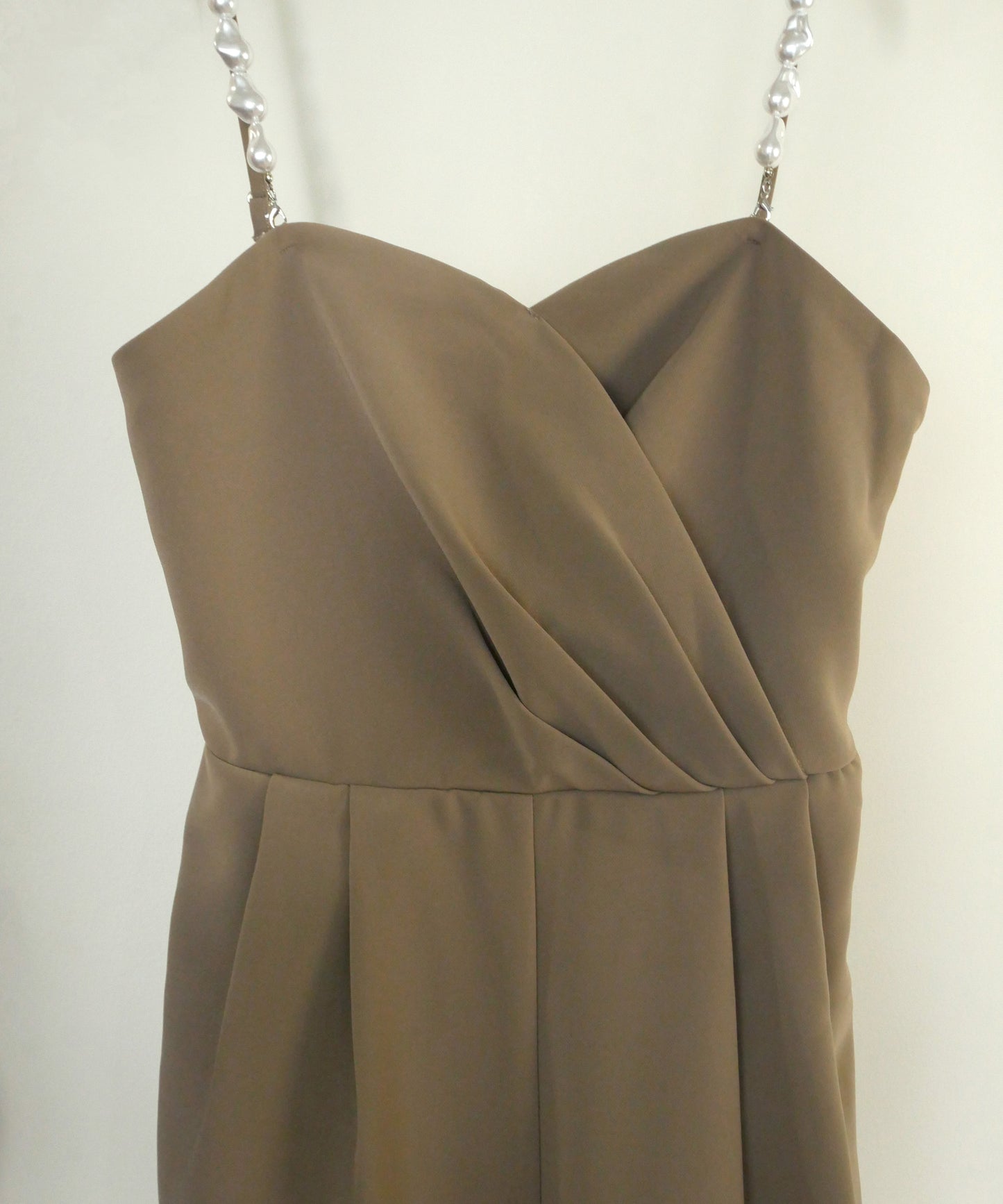 2WAY PEARL STRAP PANTS DRESS