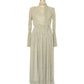 LAME PLEATS DRESS