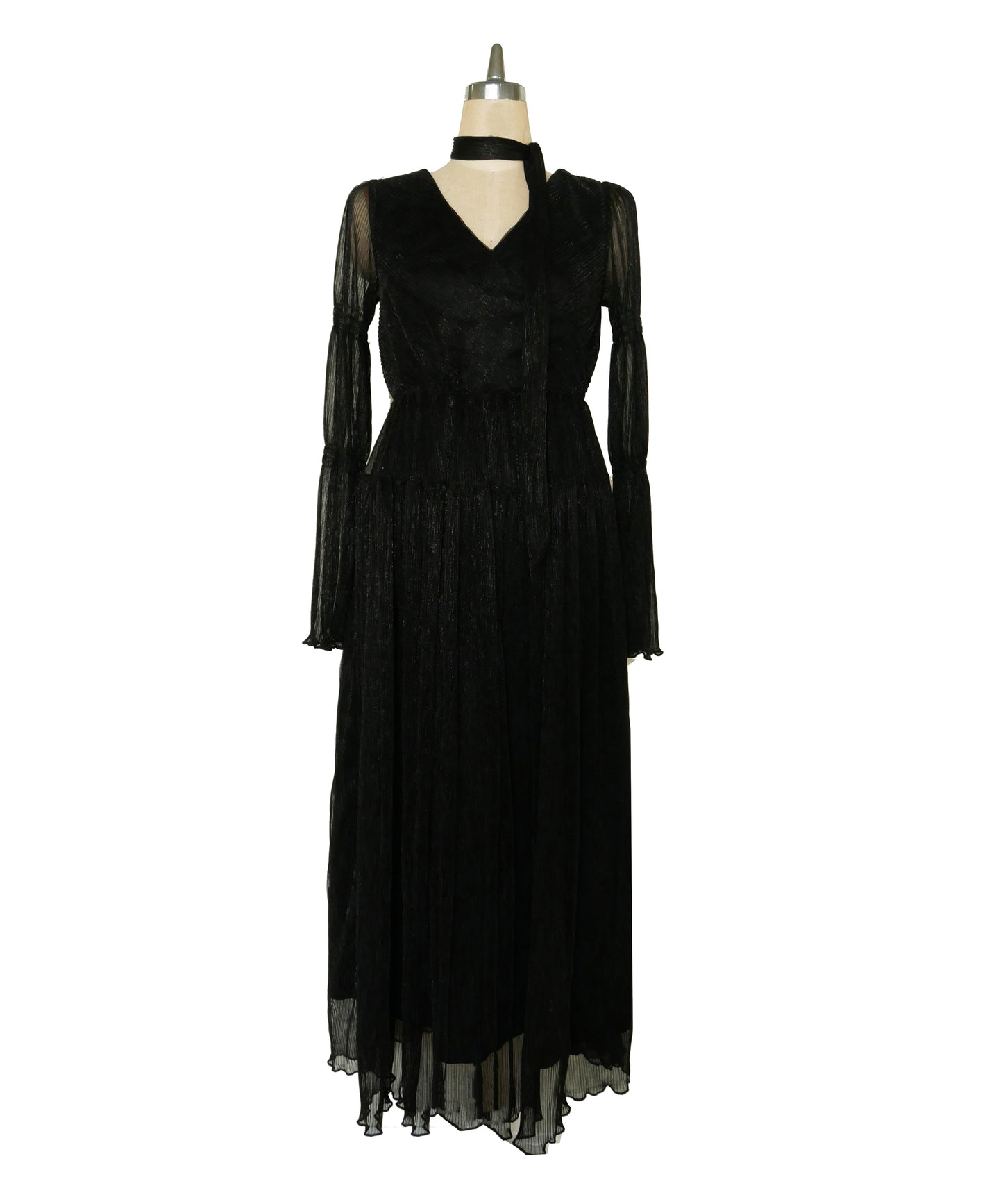 LAME PLEATS DRESS