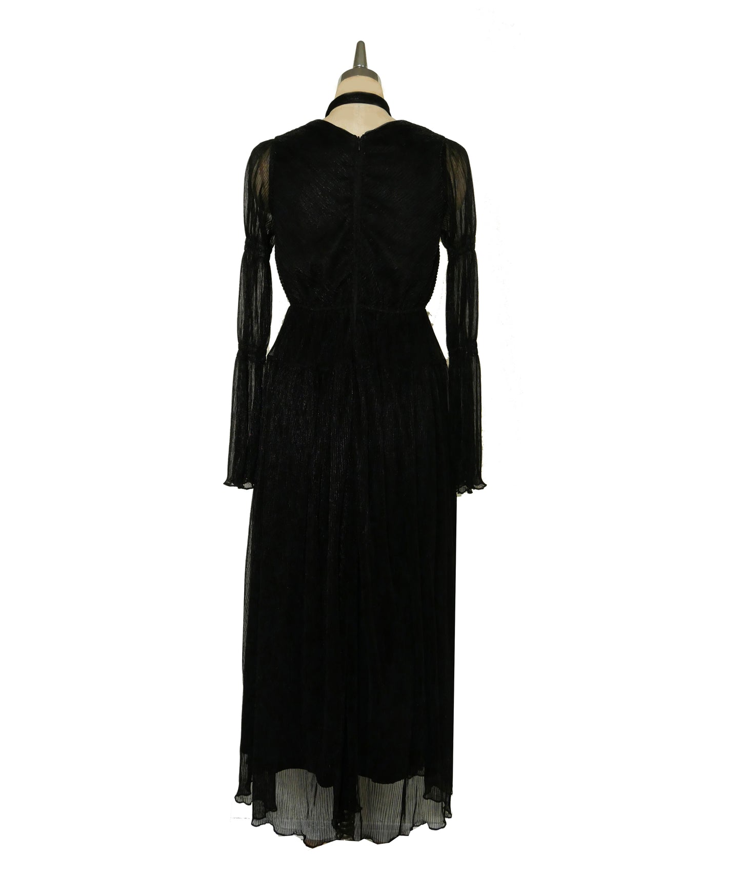 LAME PLEATS DRESS