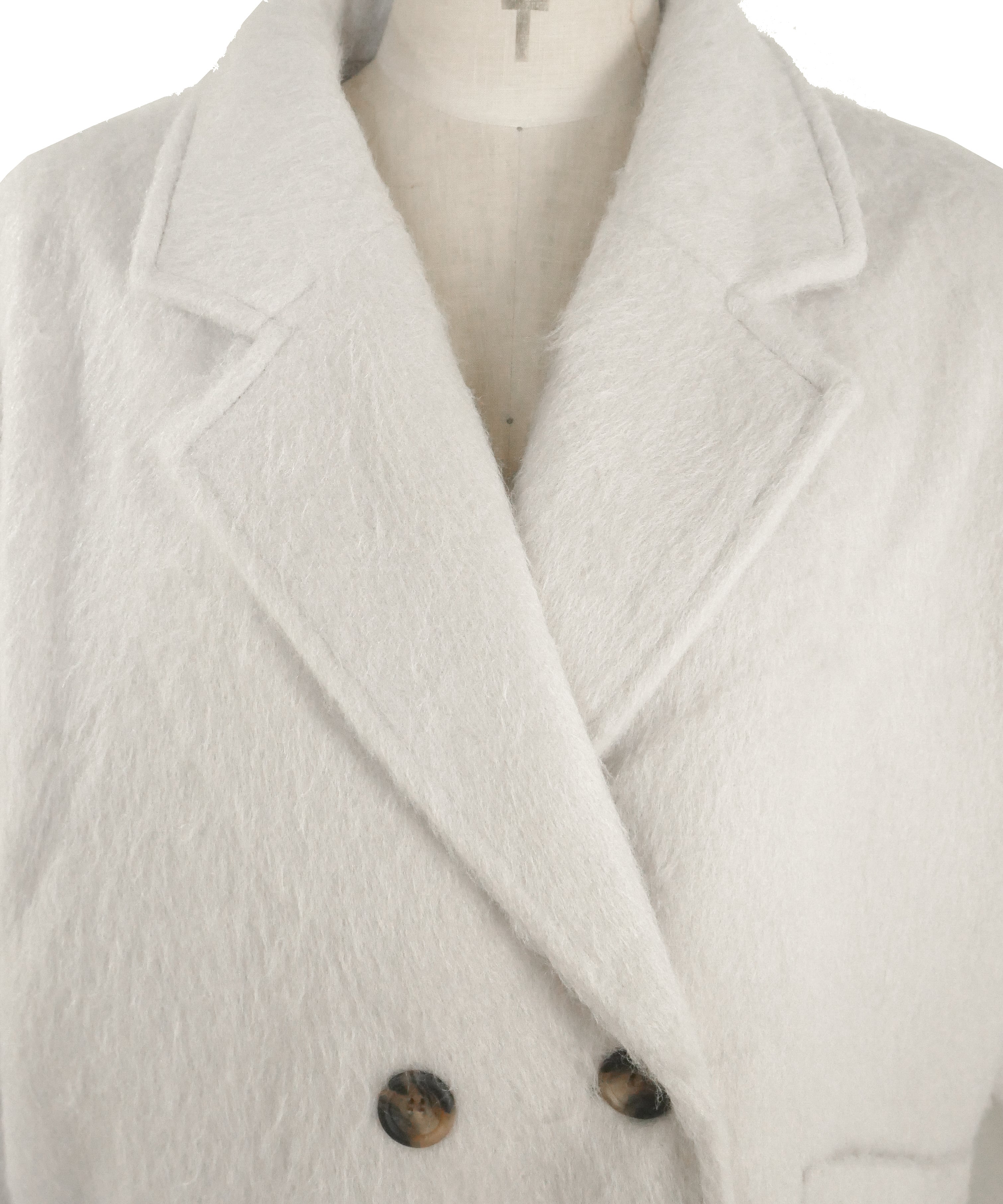 ジャケット・アウター smyeon Middle shaggy coat white SHAGGY MIDDLE JACKET – My shawty