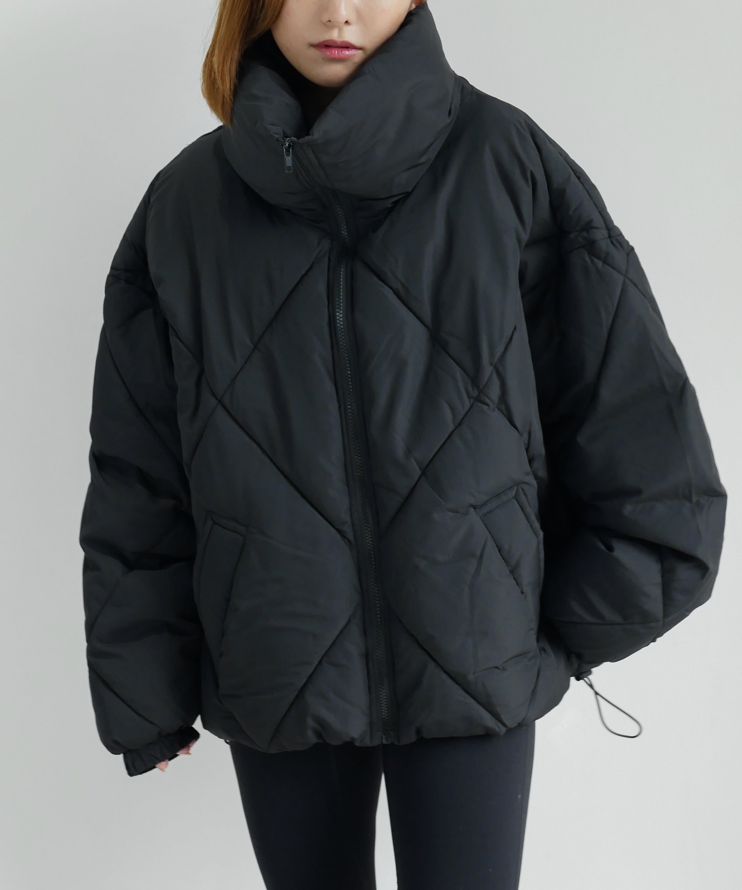 MUCENT Hep High Neck ダウンジャケット ブラック MUSINSA公式 | MUCENT Hep High Neck Signature Wellon Padding Unisex