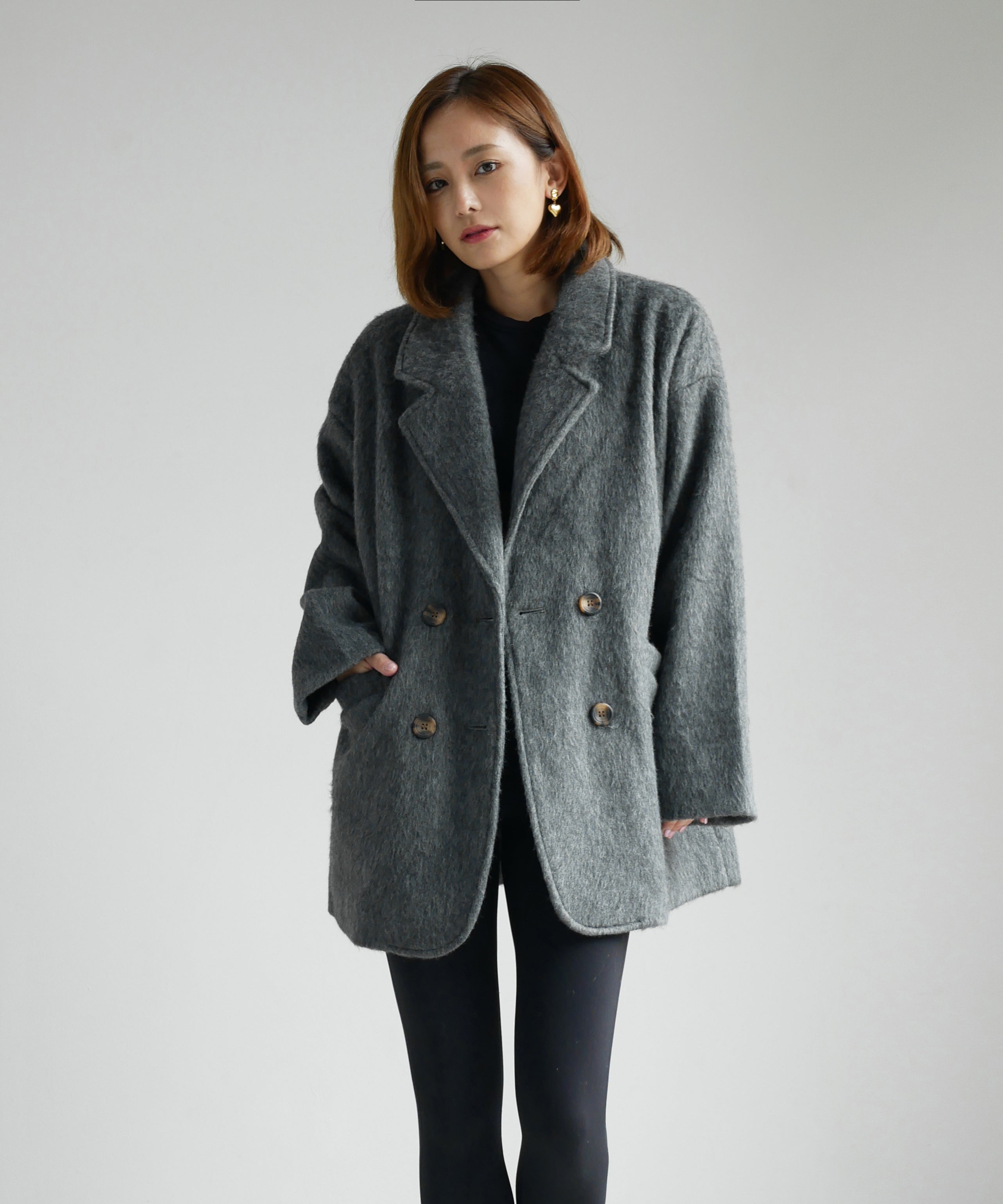 ジャケット・アウター DIANTE Shaggy middle loose coat SHAGGY MIDDLE JACKET – My shawty
