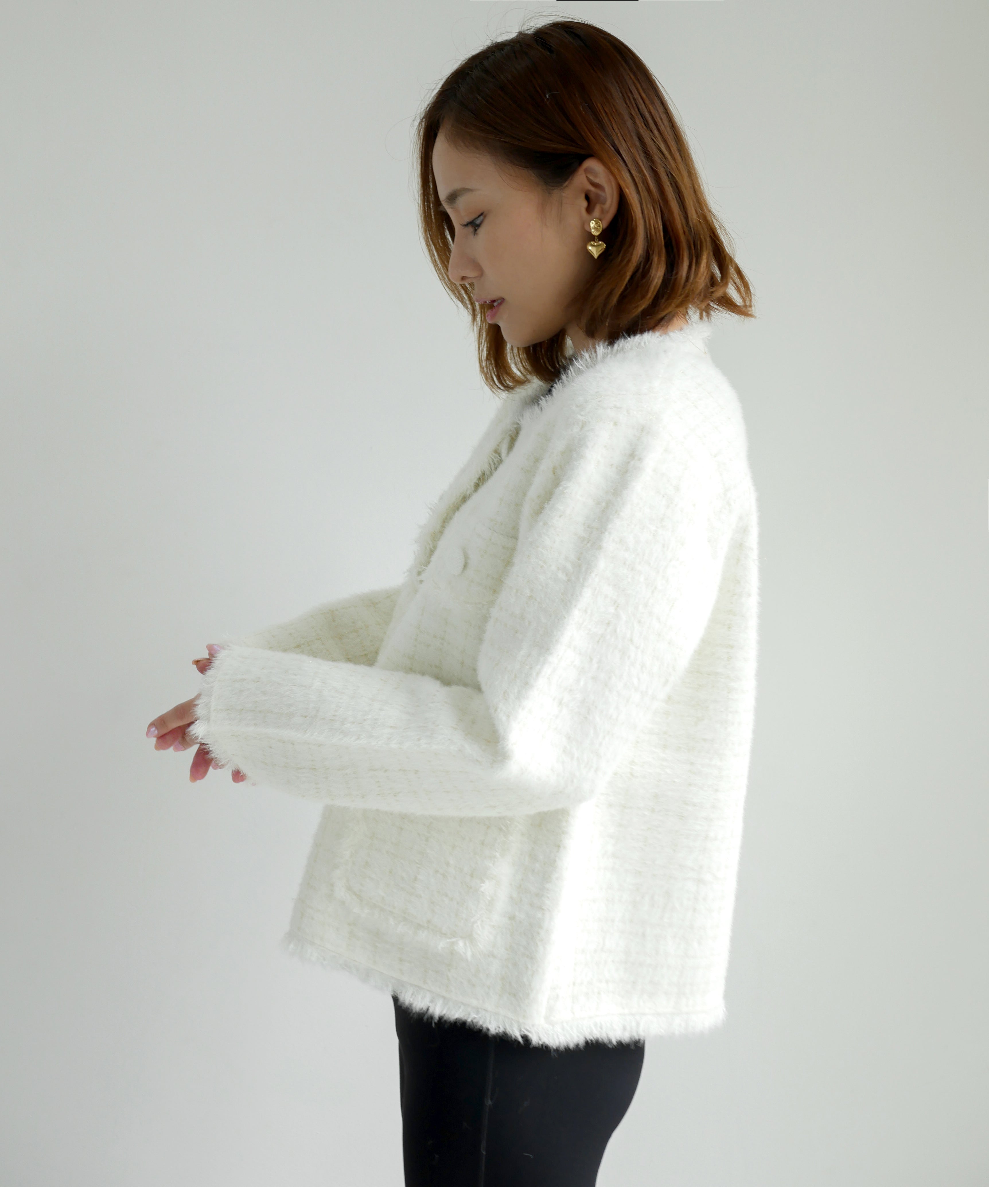 美品✨machatt マチャット フルジップニットジャケット アウター ブラック 美品✨machatt マチャット フルジップニットジャケット アウター
