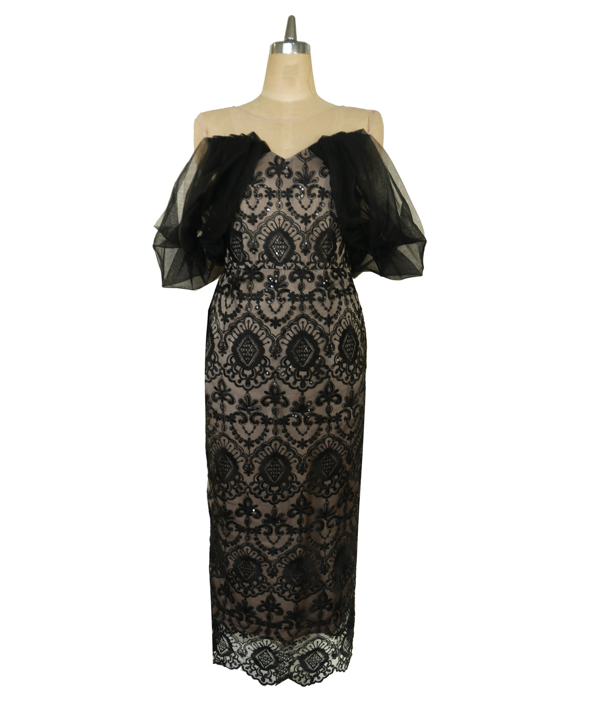 OFFSHOLDER LACE DRESS