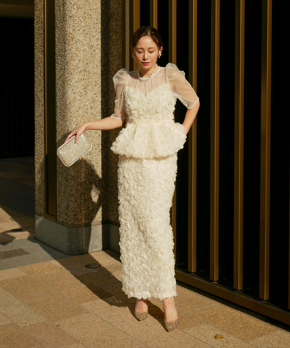 ROSE PEPLUM SET DRESS