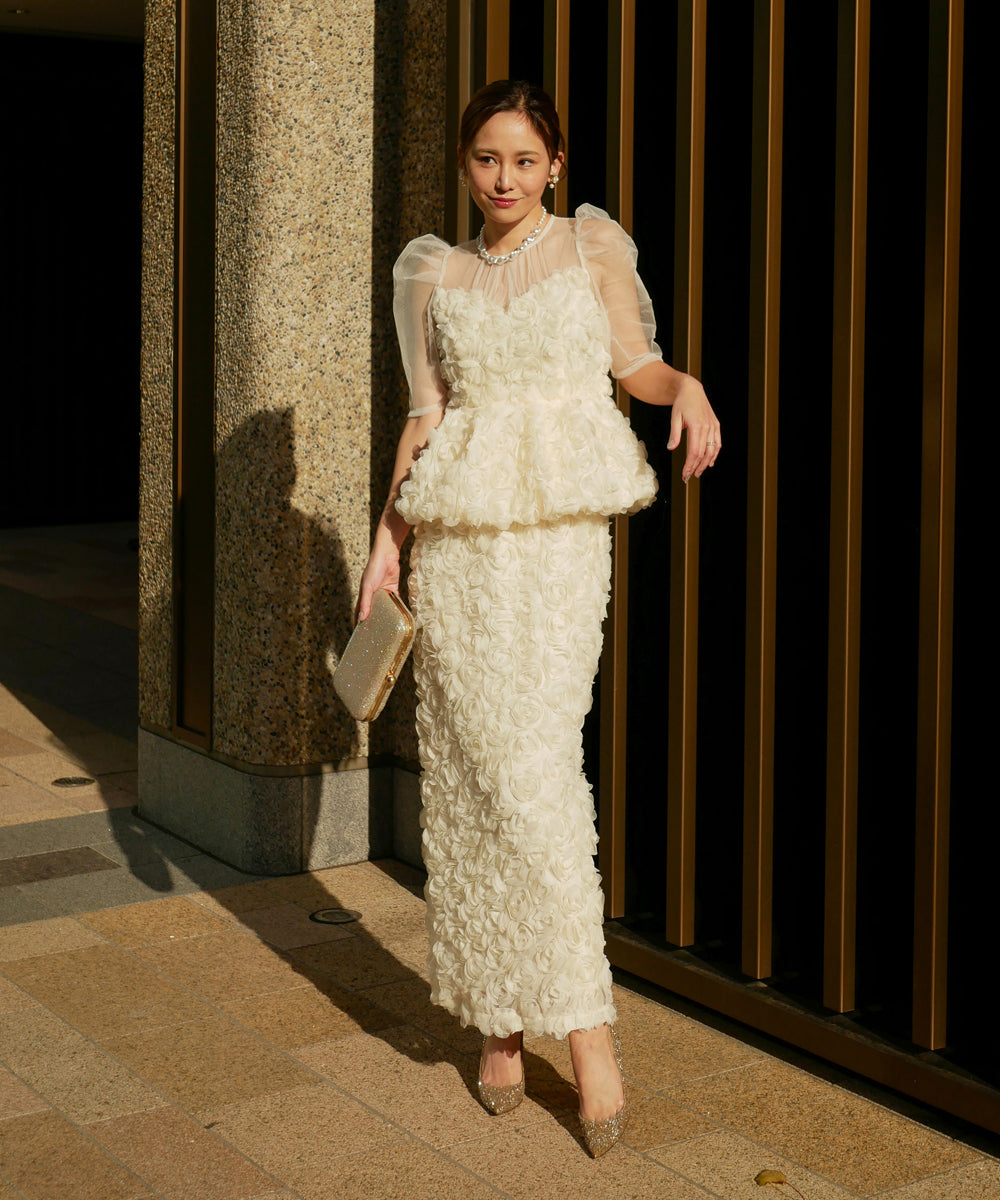 ROSE PEPLUM SET DRESS