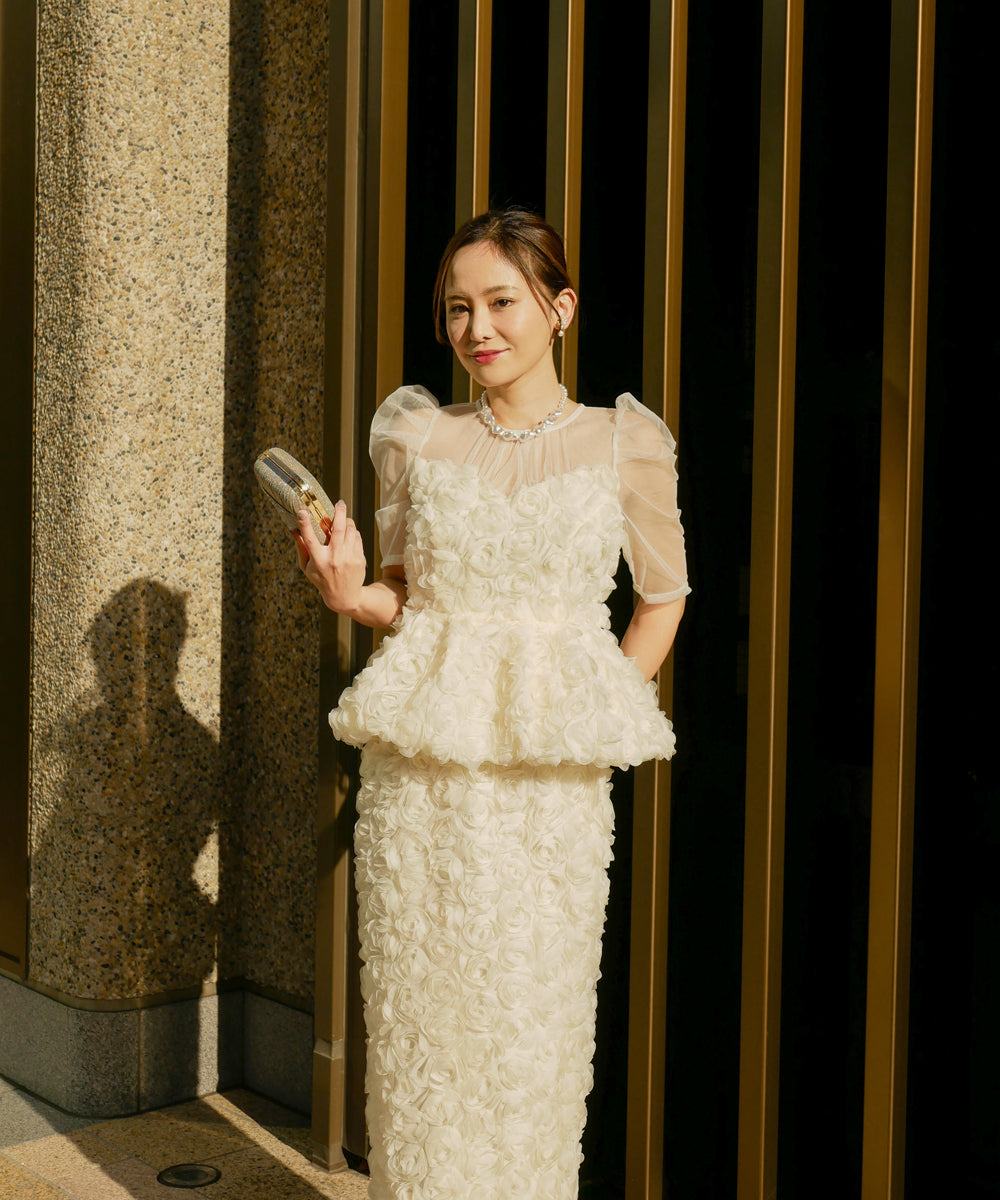 ROSE PEPLUM SET DRESS