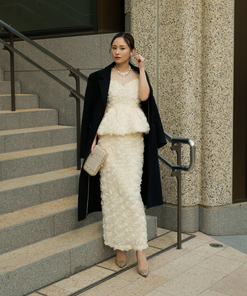 ROSE PEPLUM SET DRESS