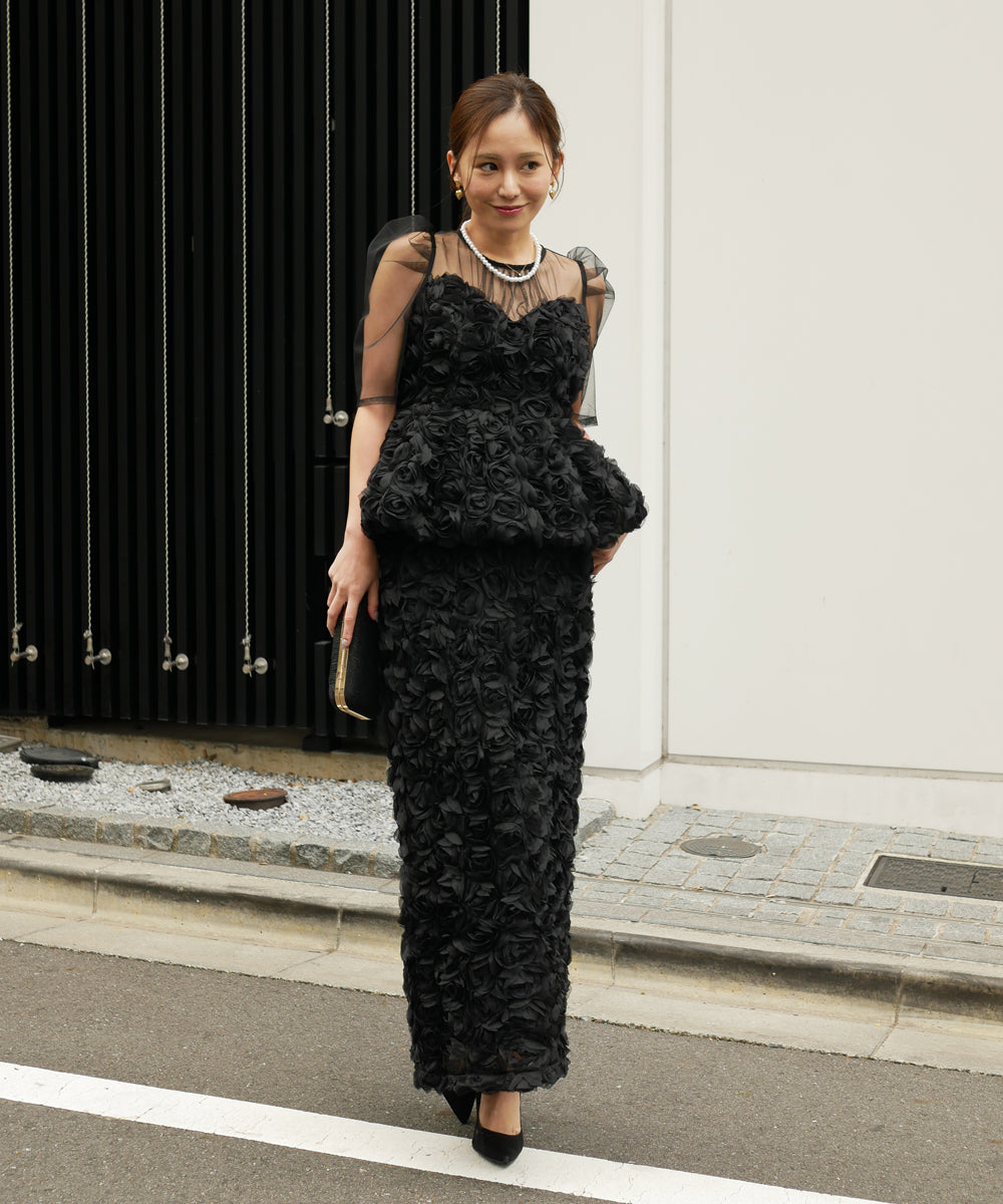 ROSE PEPLUM SET DRESS