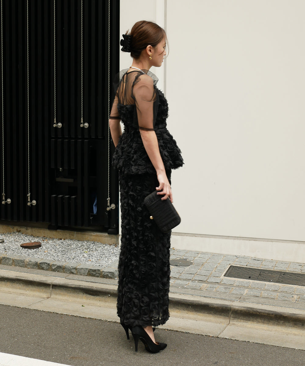 ROSE PEPLUM SET DRESS